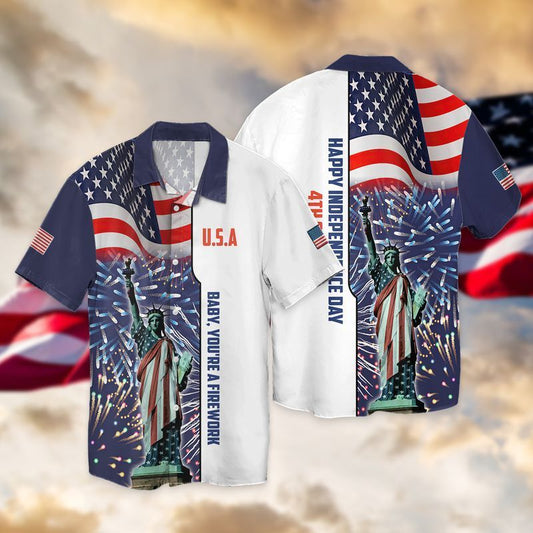 4th Of July Independence Day American Flag Statue of Liberty For Men And Women Graphic Print Short Sleeve 