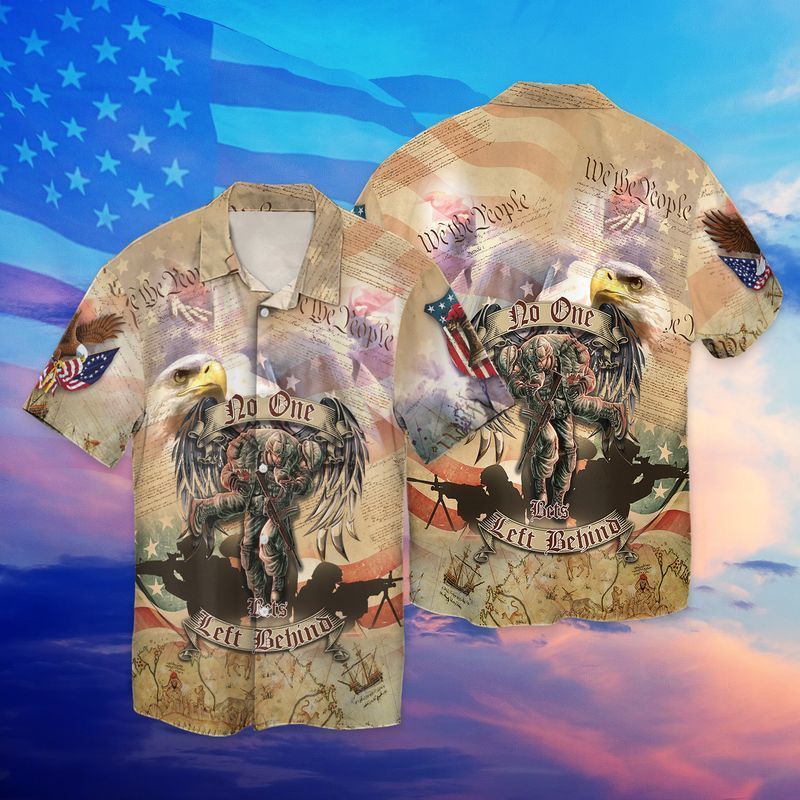 4th Of July Independence Day Memorial Day Veteran No One Left Behind For Men And Women Graphic Print Short Sleeve 