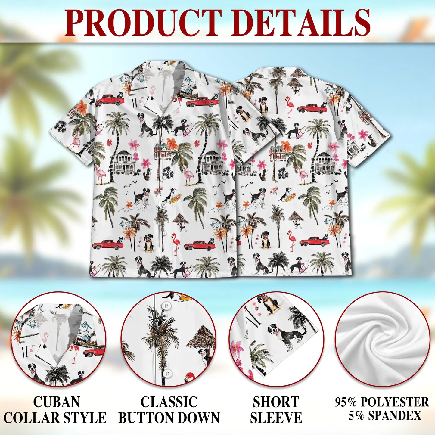 Coconut Rat Terrier Tree Flower Print Matching Dog Owner Hawaiian Shirts, Pet Aloha Shirt - Azhawaiian