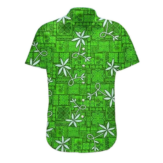 3D Elv Prl Green Hawaii Shirt