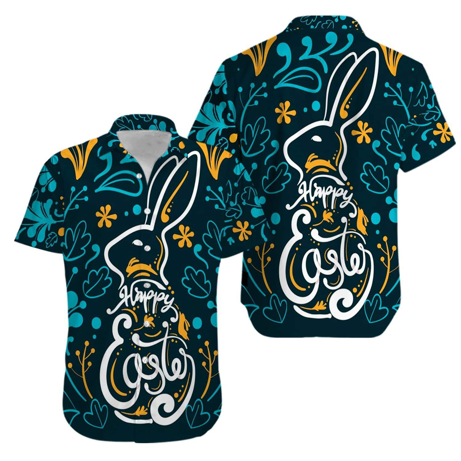 Happy Easter Day Bunny Mandala Hawaiian Aloha Shirts 