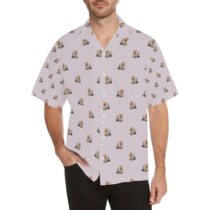 Yorkshire Terrier Pattern Print Design 02 Mens All Over Hawaiian Shirt