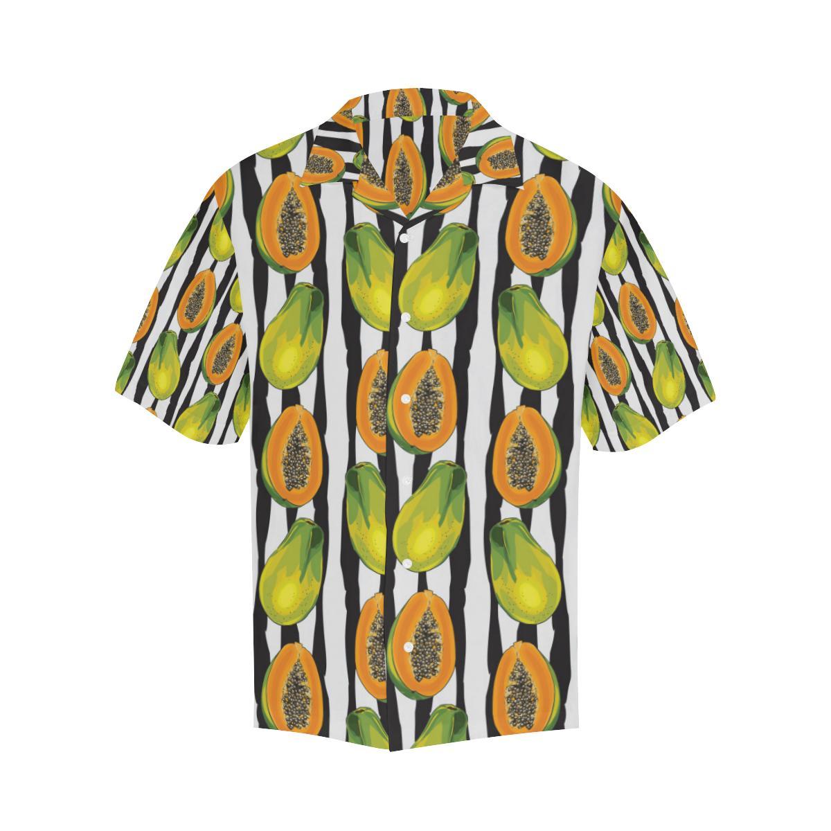 Papaya Design Pattern Mens All Over Print Hawaiian Shirt