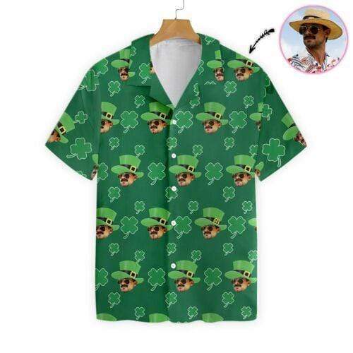 Custom Face Happy Patrick's Day Hawaiian Aloha Shirts #DH