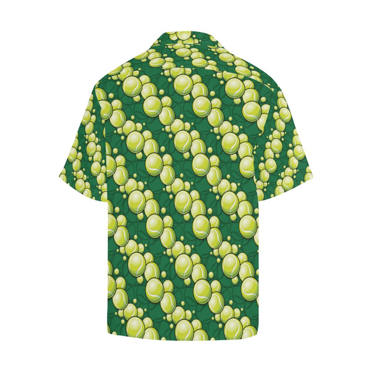 Tennis Pattern Print Design 04 Mens All Over Hawaiian Shirt