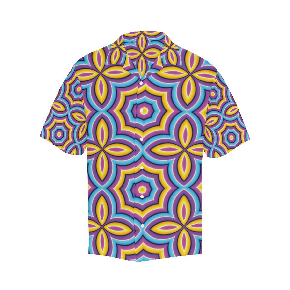 Optical Illusion Pattern Print Design A Hawaiian Shirt
