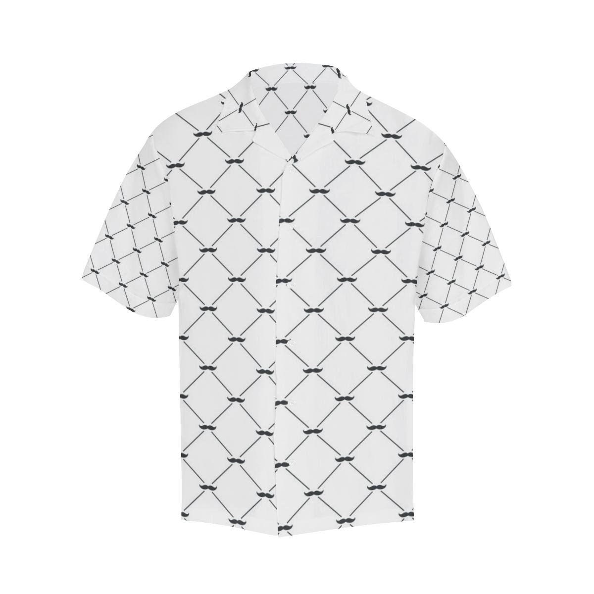 Mustache Beard Pattern Print Design 02 Mens All Over Hawaiian Shirt