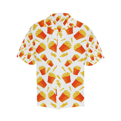 French Fries Pattern Mens All Over Print Hawaiian Shirt