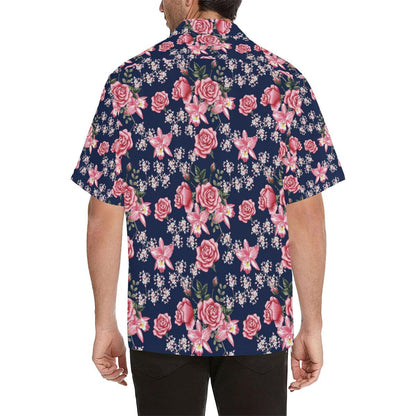 Rose Pattern Print Design A Hawaiian Shirt