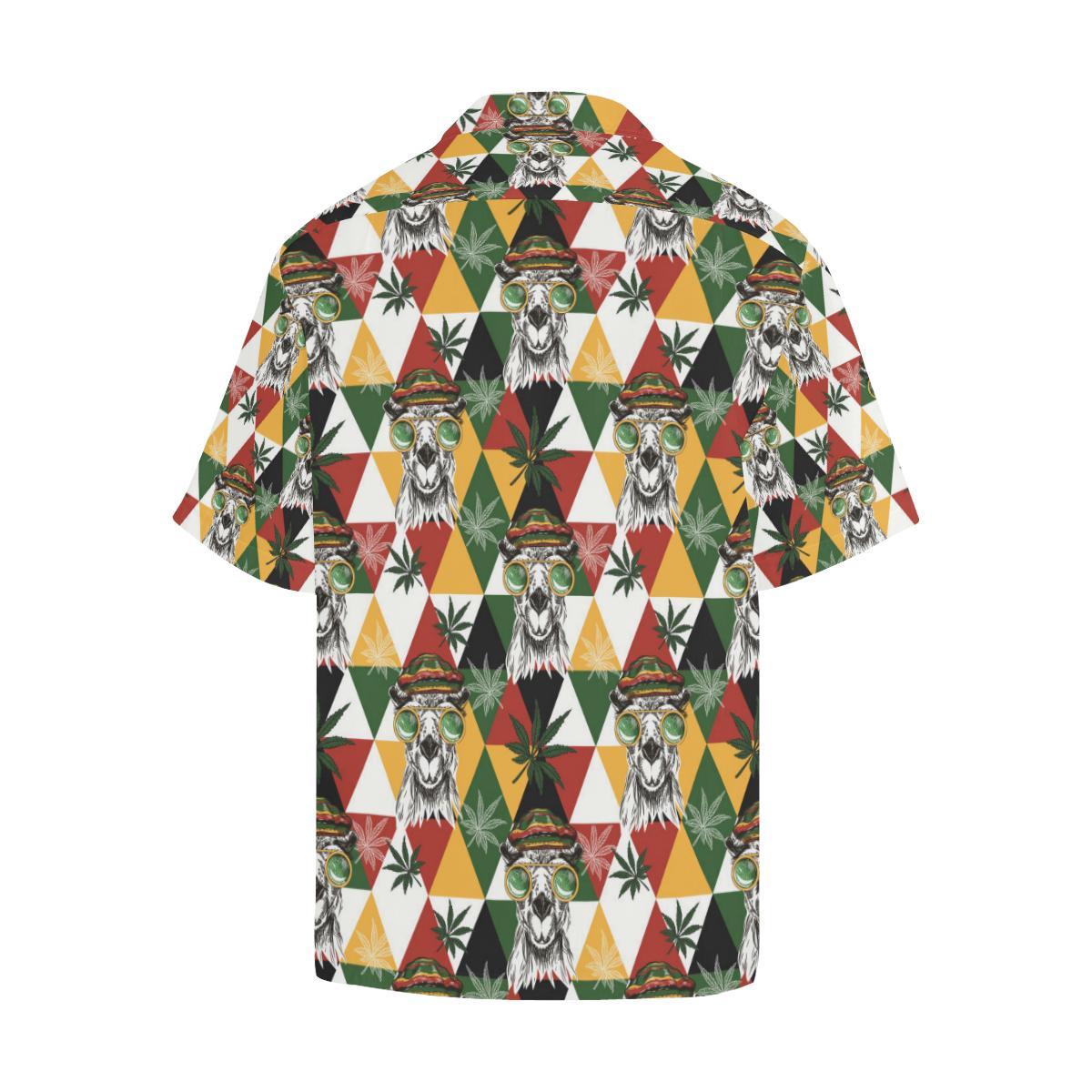 Cool Camel Leaves Pattern Mens All Over Print Hawaiian Shirt