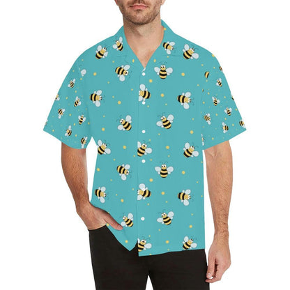 Bee With Dot Print Design Lks3 Hawaiian Shirt