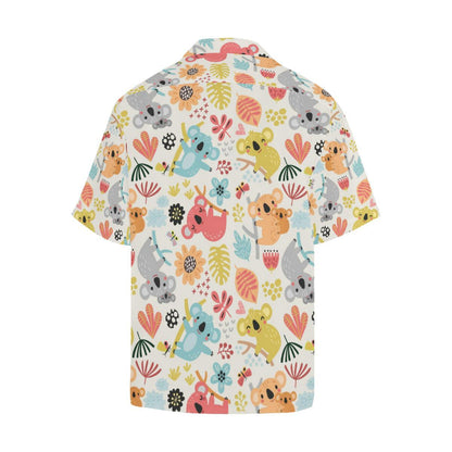 Cute Koala Pattern Mens All Over Print Hawaiian Shirt