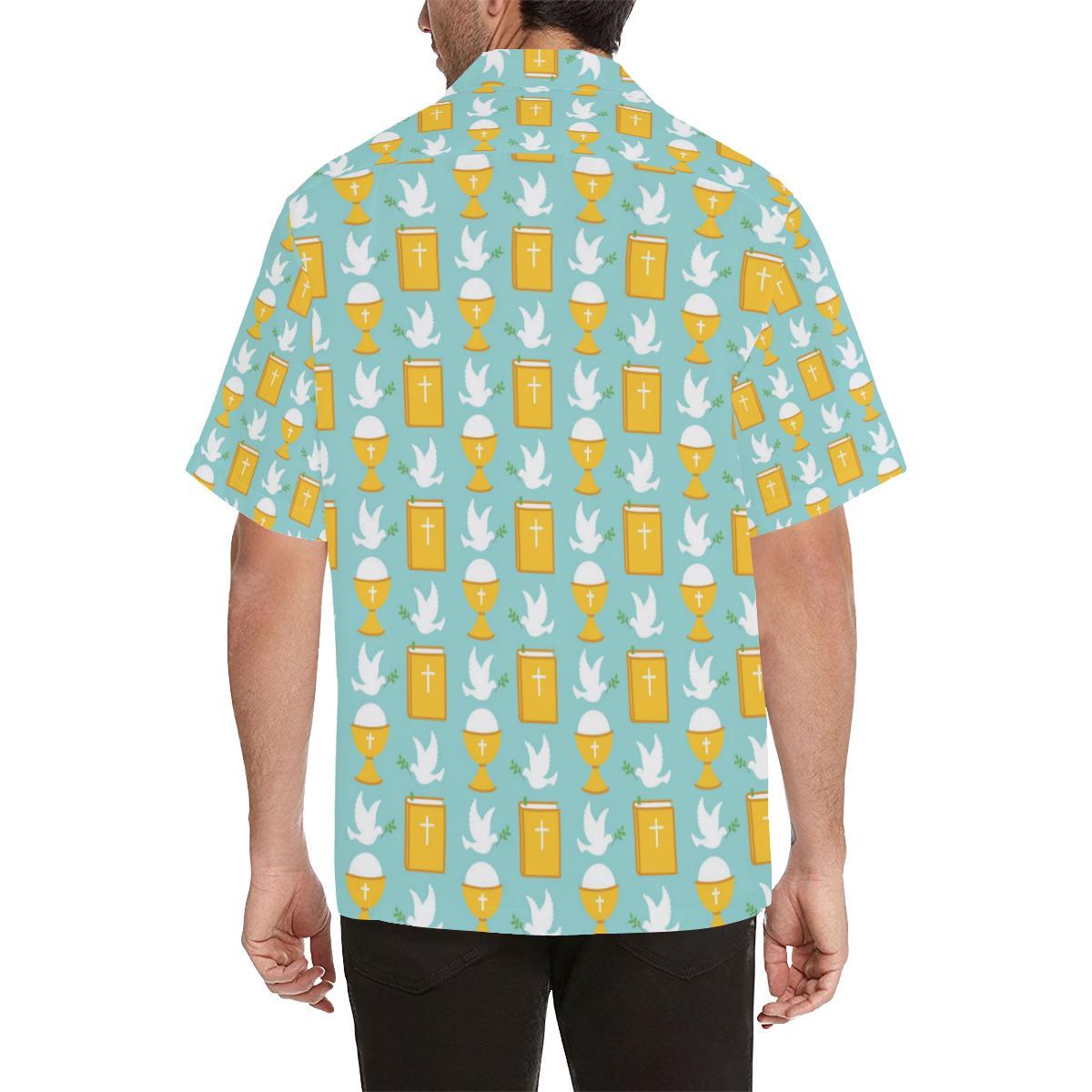 Christian Pattern Print Design Hawaiian Shirt