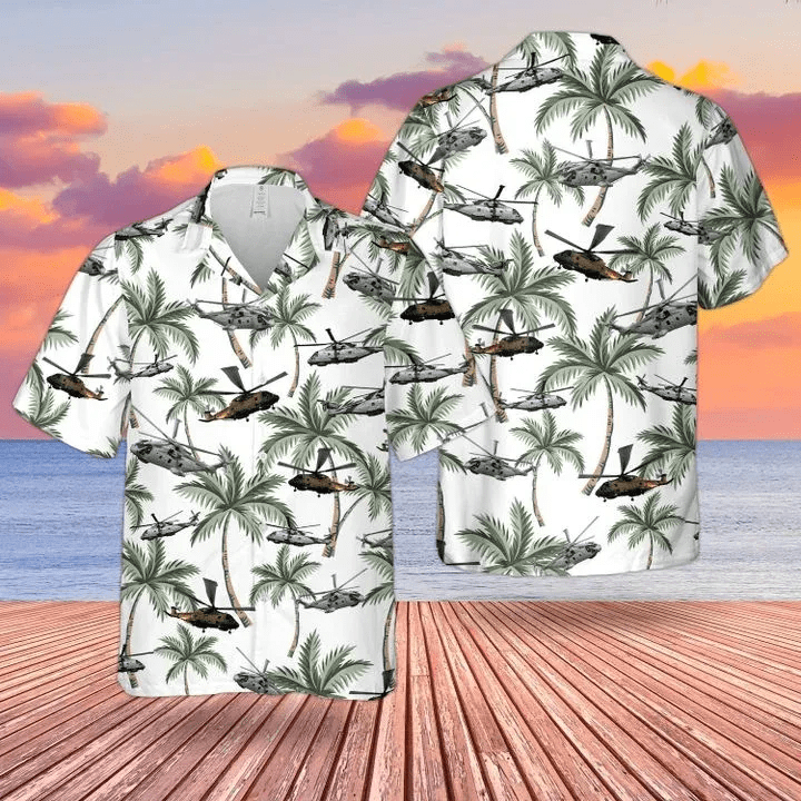 Amazing Helicopter Palm Tree Unisex Hawaiian Aloha Shirts #Dh