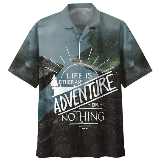 Camping  Blue Amazing Design Unisex Hawaiian Shirt 