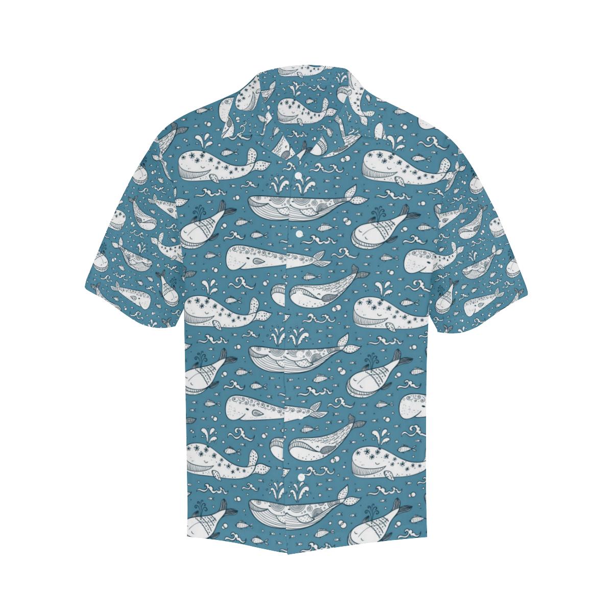 Humpback Whale Pattern Print Design Hawaiian Shirt