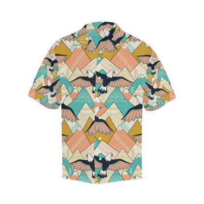 Eagle Pattern Print Design 02 Mens All Over Hawaiian Shirt
