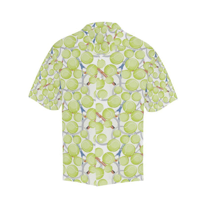 Tennis Pattern Print Design 01 Mens All Over Hawaiian Shirt