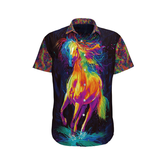 Horse  Black Nice Design Unisex Hawaiian Shirt For Men And Women Dhc17063601