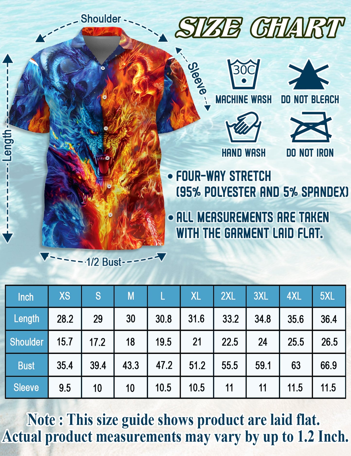 Fire Dragon Matching Dog Owner Hawaiian Shirts, Funny Pet Aloha Shirt for Beach Vacation - Azhawaiian