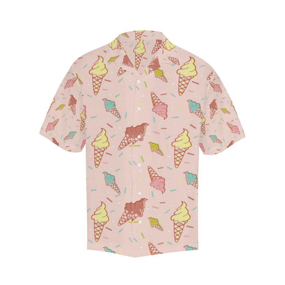 Ice Cream Pattern Print Design Hawaiian Shirt