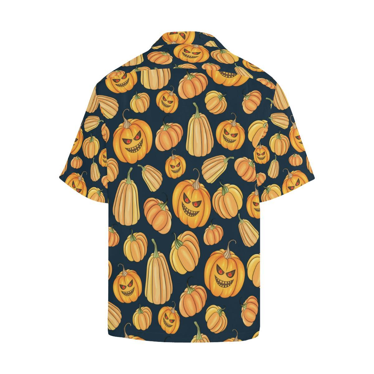 Pumpkin Halloween Pattern Print Design A Hawaiian Shirt