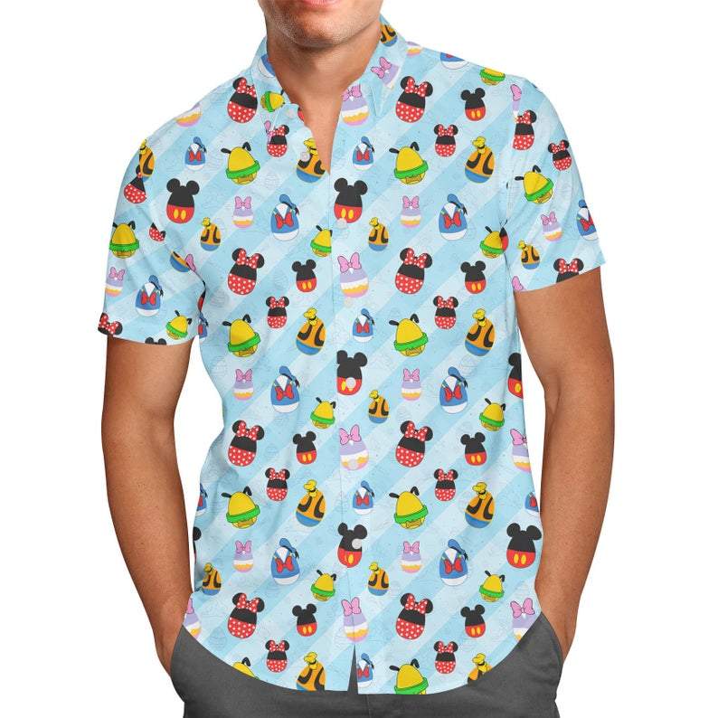 Cartoon Friends Easter Eggs Sweet Hawaiian Shirts #V