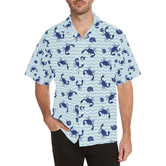 Crab Pattern Print Design Hawaiian Shirt