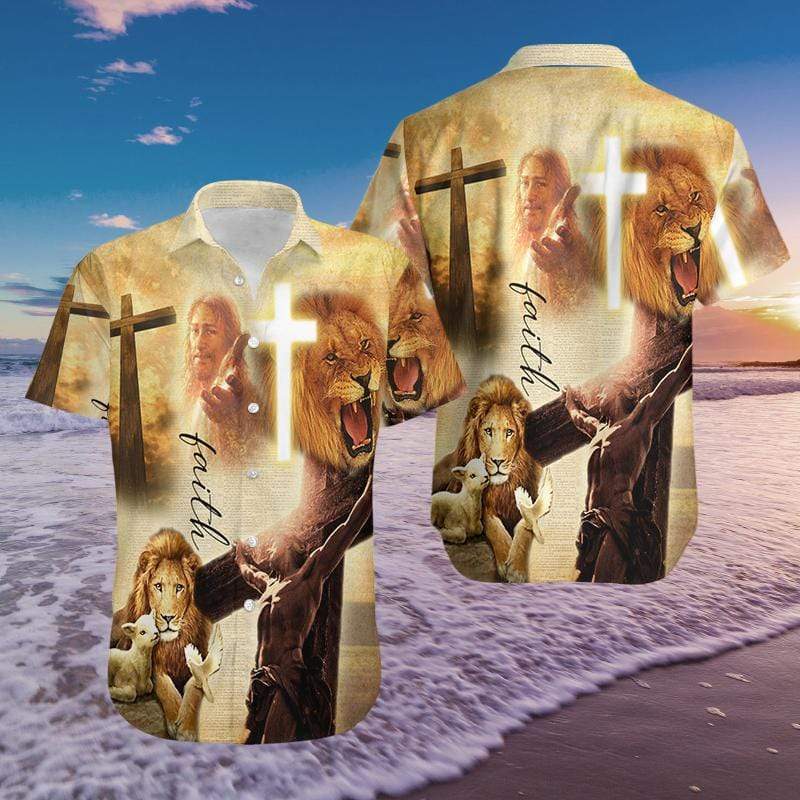 Jesus Faith Hope Love Hawaiian Aloha Shirts #DH