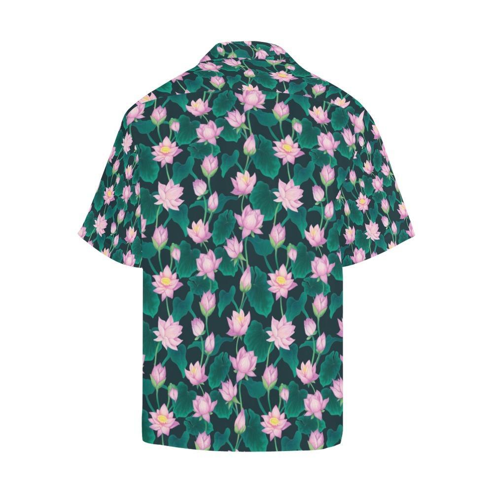 Water Lily Print Design Hawaiian Shirt