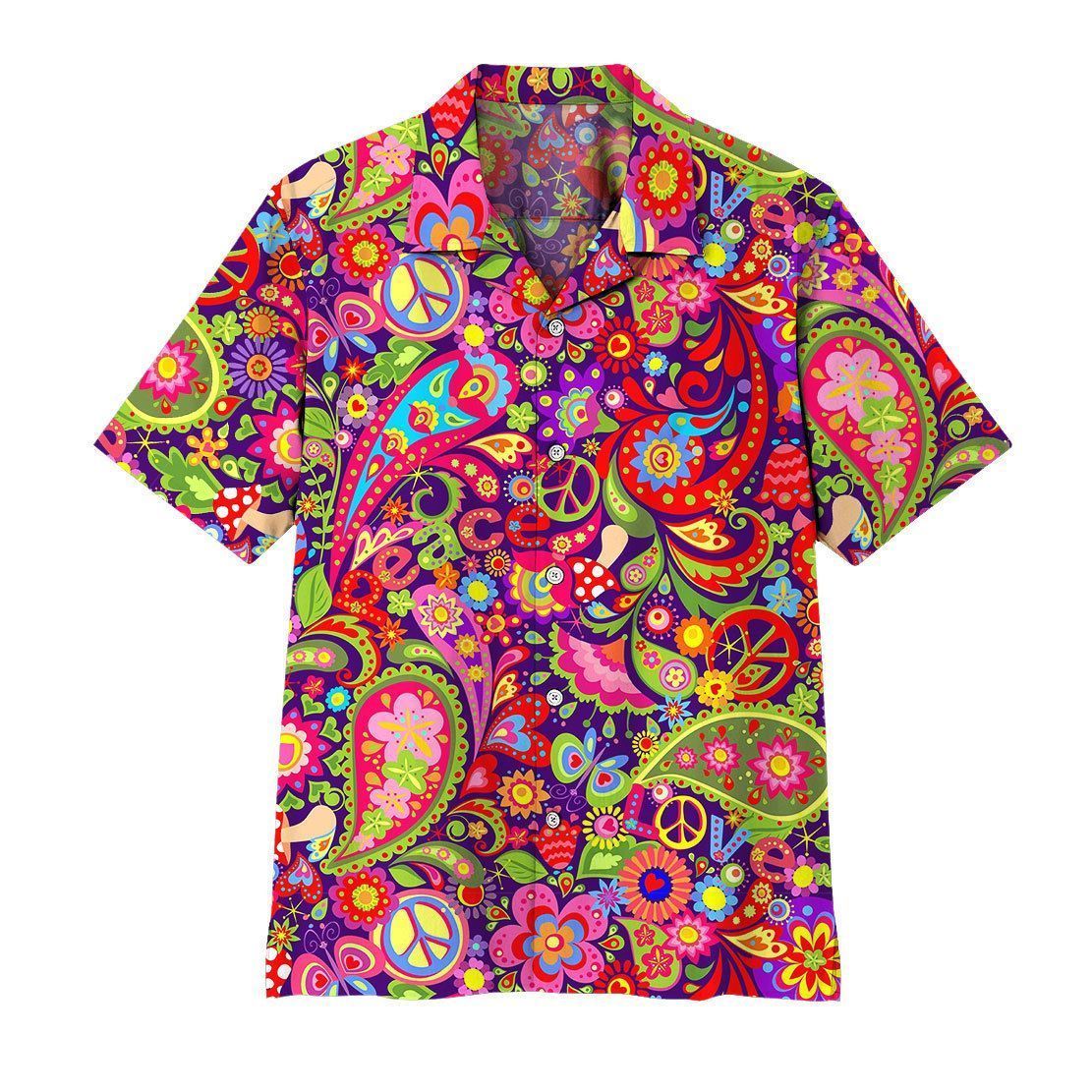  3D Hippie Pattern Hawaii Shirt