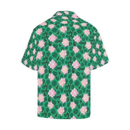 Water Lily Print Design Hawaiian Shirt