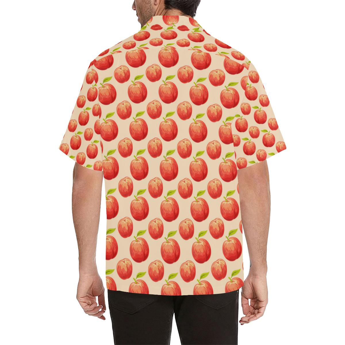 Peach Pattern Print Design A Hawaiian Shirt
