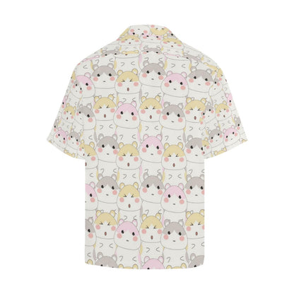 Hamster Pattern Mens All Over Print Hawaiian Shirt