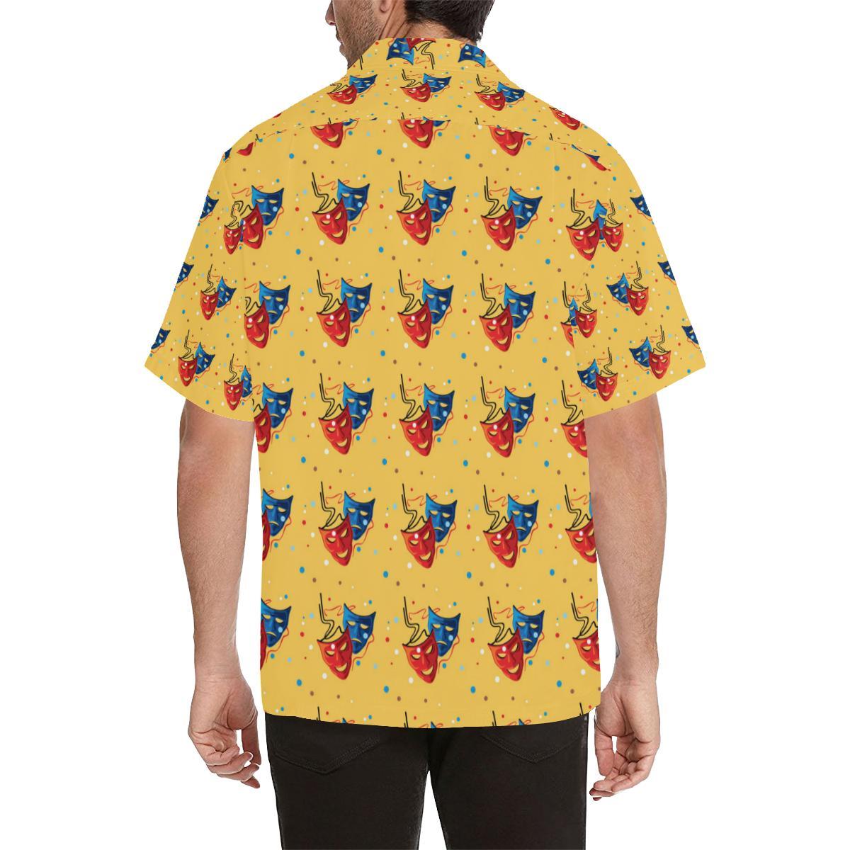 Acting Mask Pattern Print Design Hawaiian Shirt