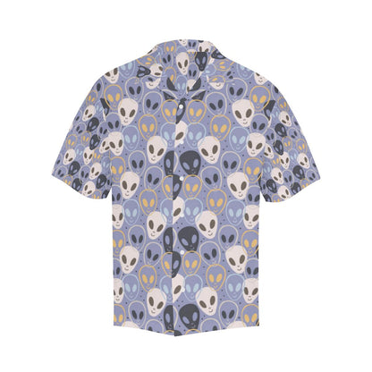 Alien Pattern Print Design 05 Mens All Over Hawaiian Shirt