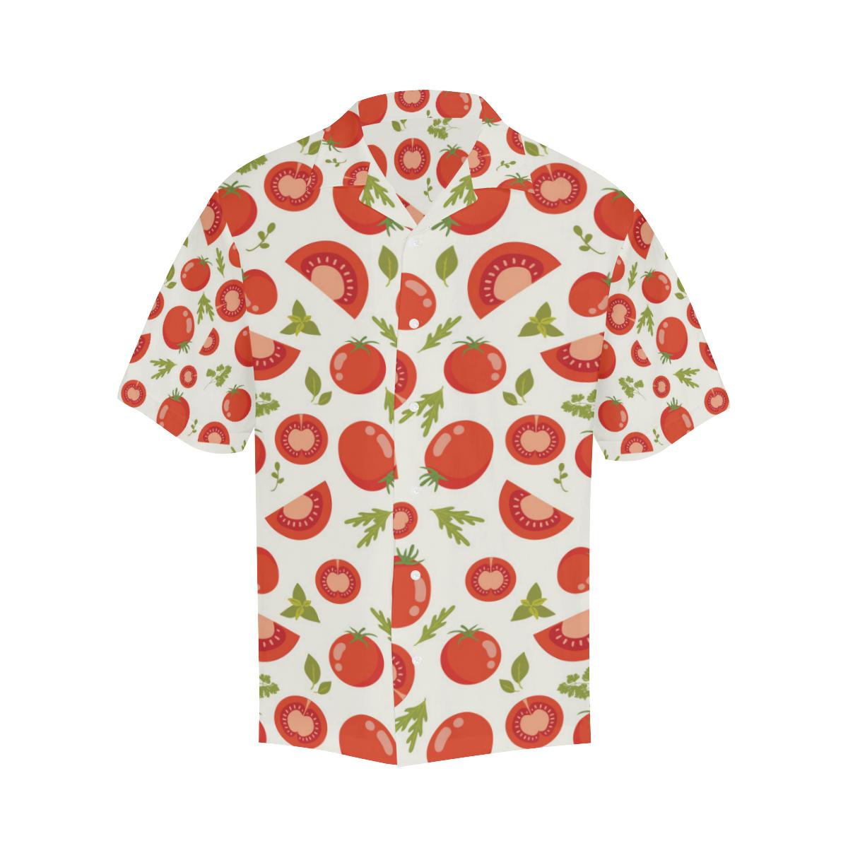 Tomato Pattern Mens All Over Print Hawaiian Shirt