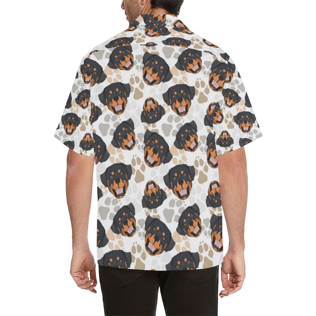 Rottweiler Pattern Print Design A Hawaiian Shirt