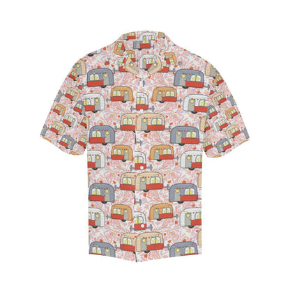 Camper Van Pattern Print Design 01 Mens All Over Hawaiian Shirt