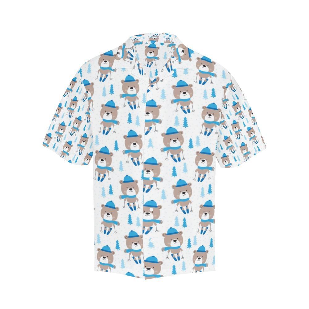 Ski Print Design Hawaiian Shirt