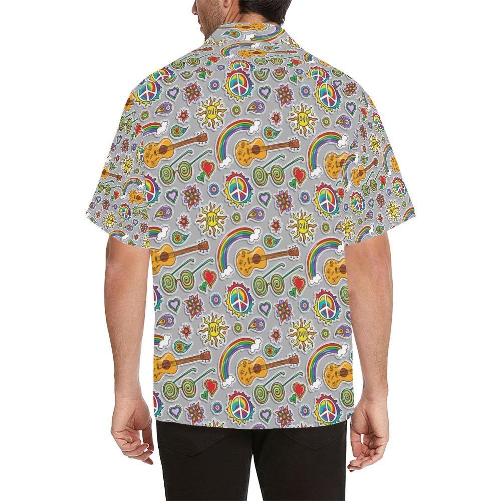 Hippie Print Design Hawaiian Shirt