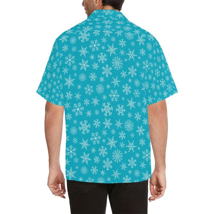 Snowflake Print Design Hawaiian Shirt