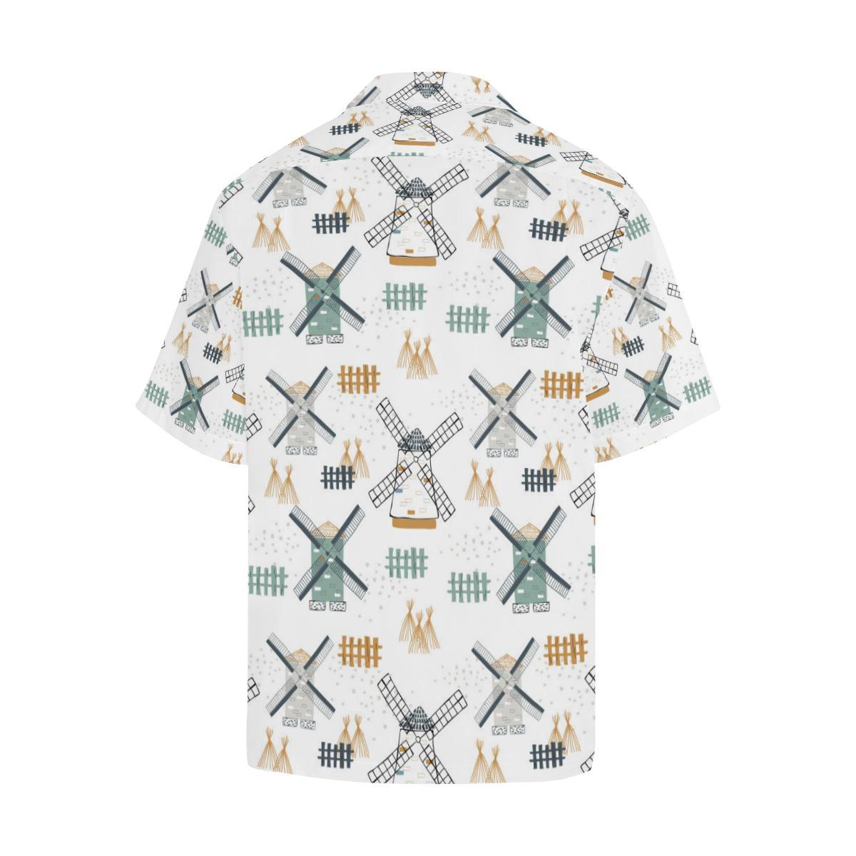 Windmill Pattern Mens All Over Print Hawaiian Shirt