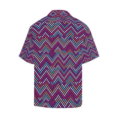 Zigzag Chevron Pokka Dot Aboriginal Pattern Mens All Over Print Hawaiian Shirt