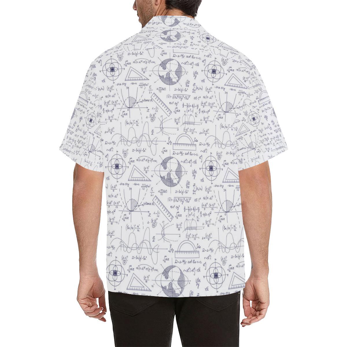 Math Pattern Print Design 03 Mens All Over Hawaiian Shirt