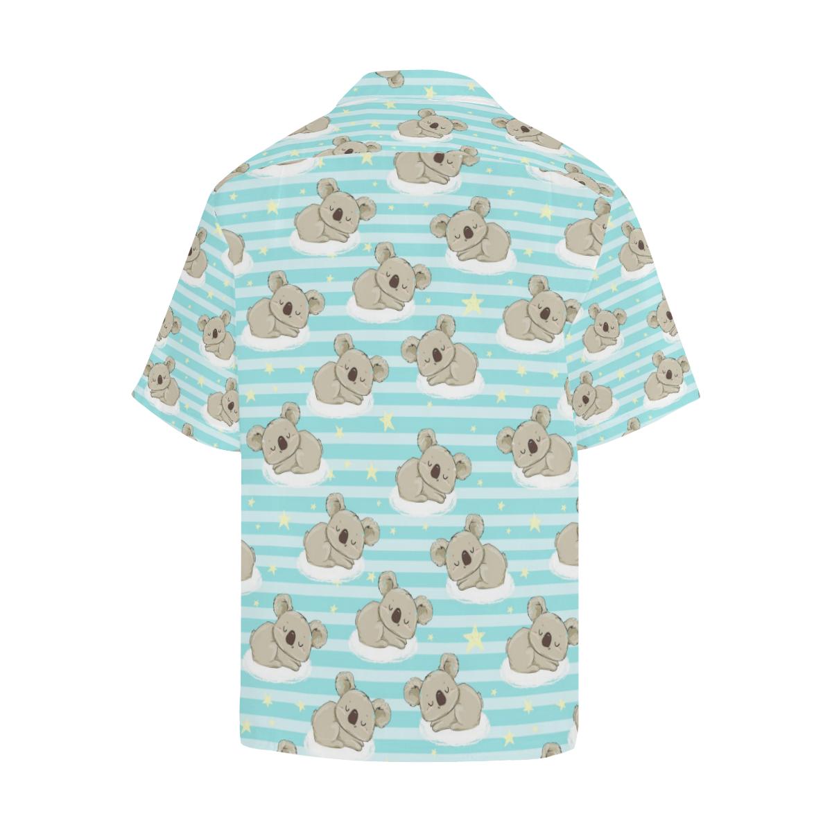 Sleep Koala Pattern Mens All Over Print Hawaiian Shirt