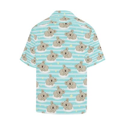 Sleep Koala Pattern Mens All Over Print Hawaiian Shirt