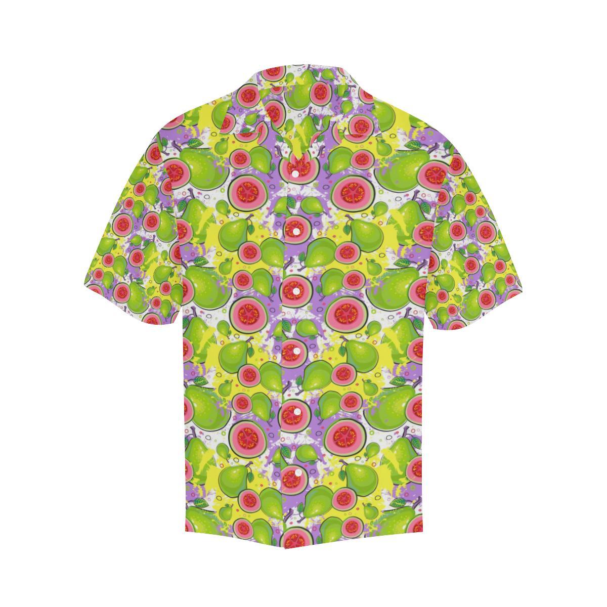 Guava Pattern Mens All Over Print Hawaiian Shirt