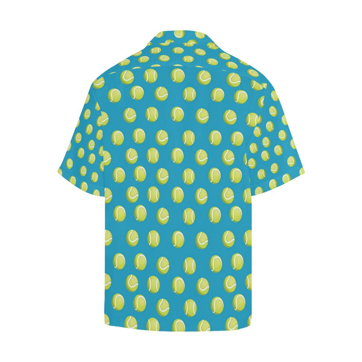 Tennis Pattern Print Design 05 Mens All Over Hawaiian Shirt