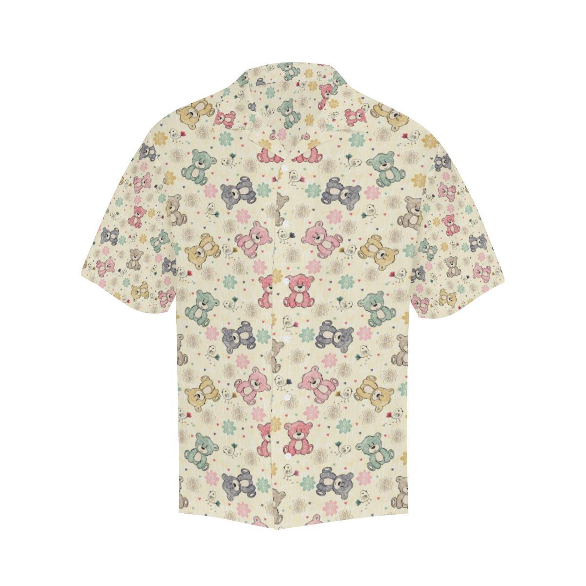 Teddy Bear Pattern Print Design 05 Mens All Over Hawaiian Shirt
